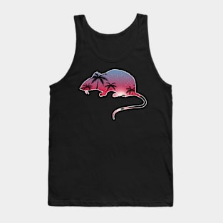 Mouse Beautiful Sunset Beach Palm Tree Tank Top